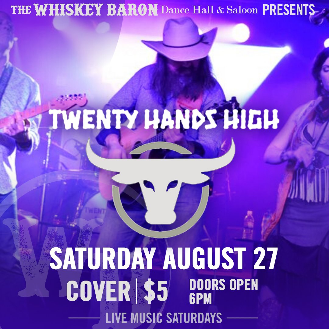 Twenty Hands High Concert Event at the Whiskey Baron Dance Hall & Saloon on August 27, 2022 in Colorado Springs