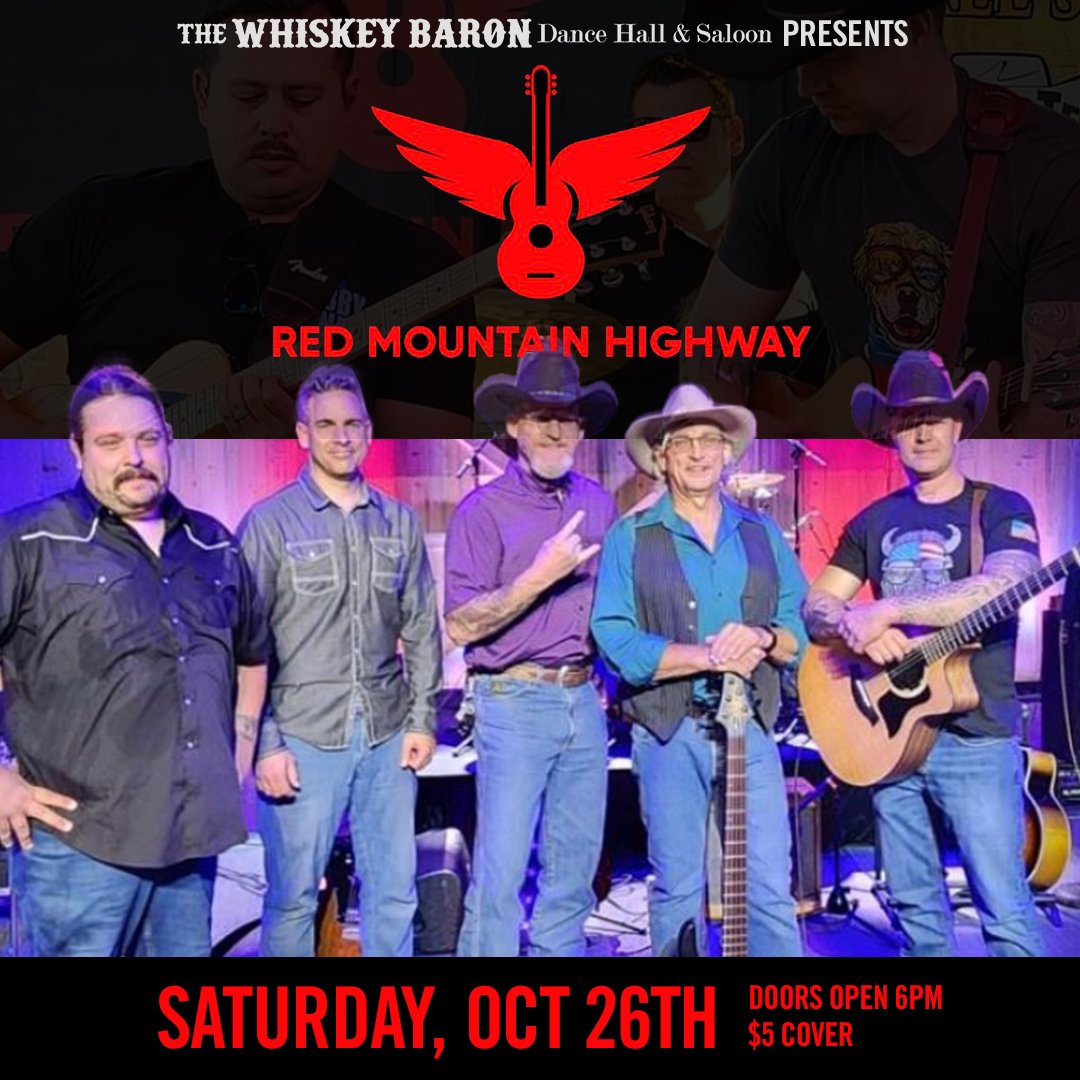 Red Mountain Highway Concert Event at the Whiskey Baron Dance Hall & Saloon on Saturday, October, 26, 2024 in Colorado Springs